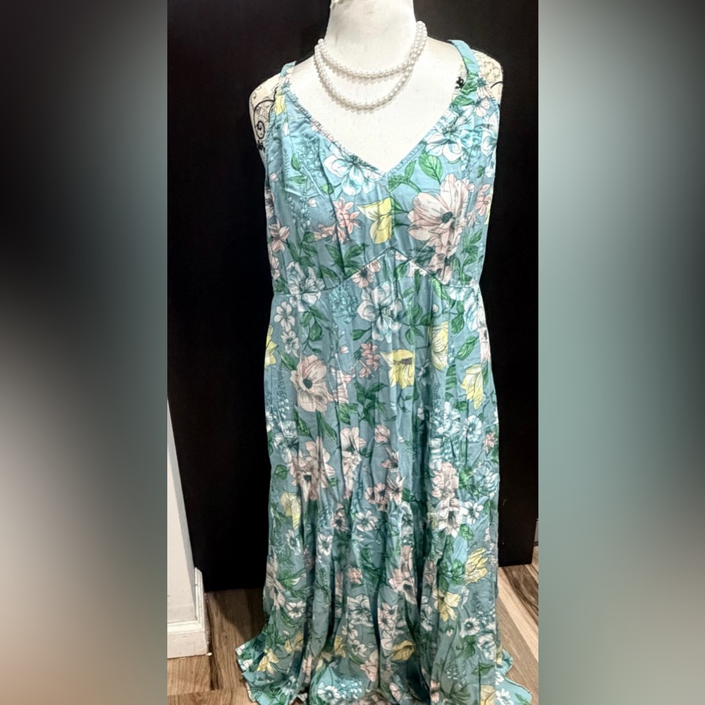 Torrid Blue Floral Sundress